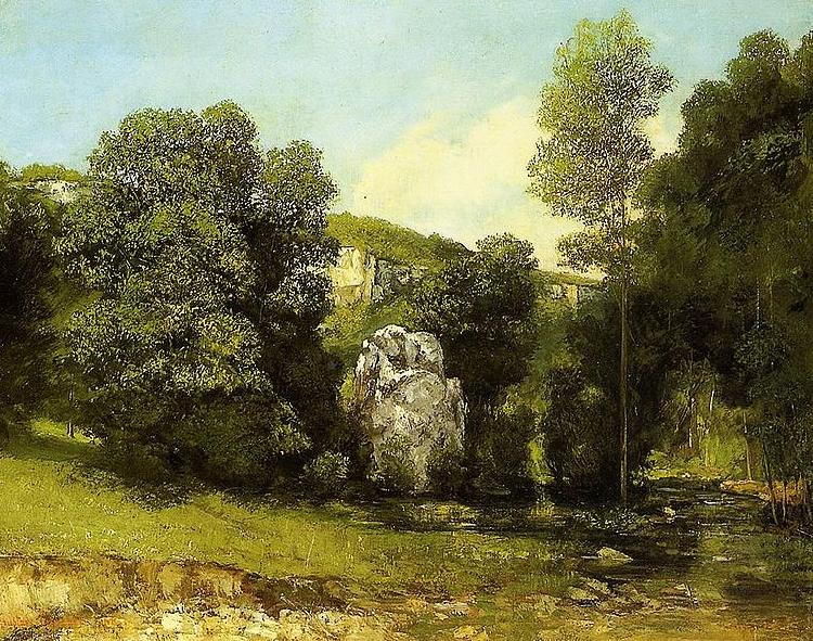 Gustave Courbet The water stream la Breme oil painting picture